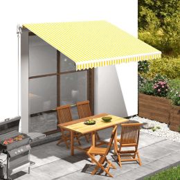Awning Top Sunshade Canvas Orange & White 137.8"x250"
